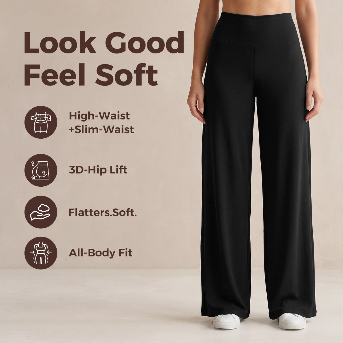 Silix™ High-Waisted Tummy-Control Wide-Leg Leggings