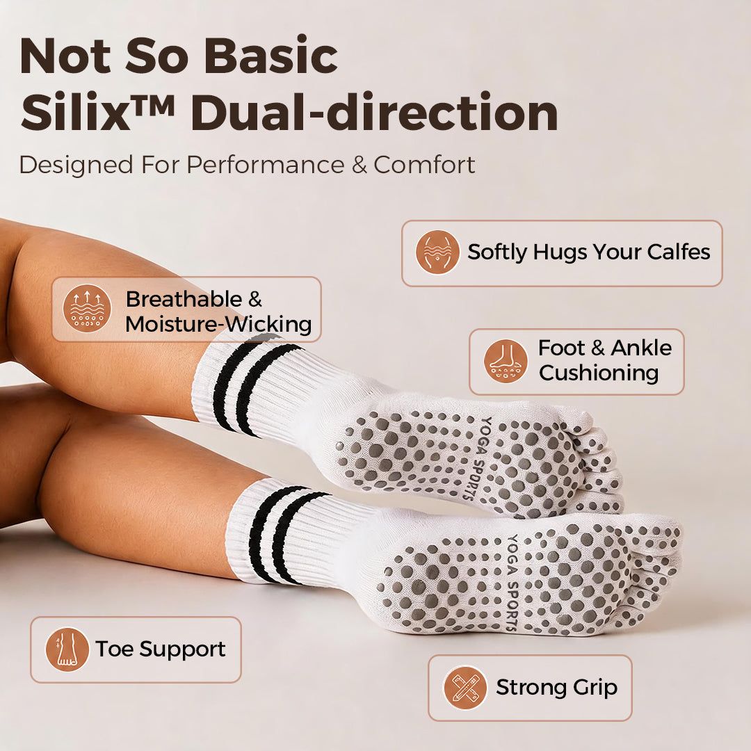 Silix™ Standard Grip Socks - （3pcs）Grip harder. Stretch easier. Feel grounded.