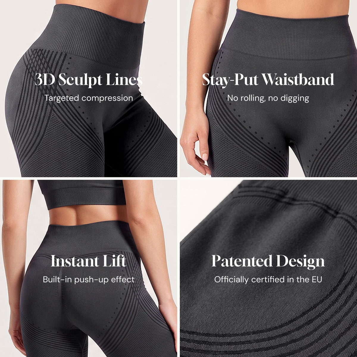 3D Cellusmooth Butt Lift & Anti-Cellulite Capri Leggings | Silix