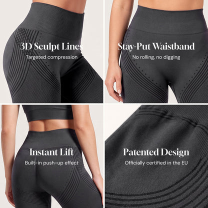 3D Cellusmooth Butt Lift & Anti-Cellulite Capri Leggings | Silix