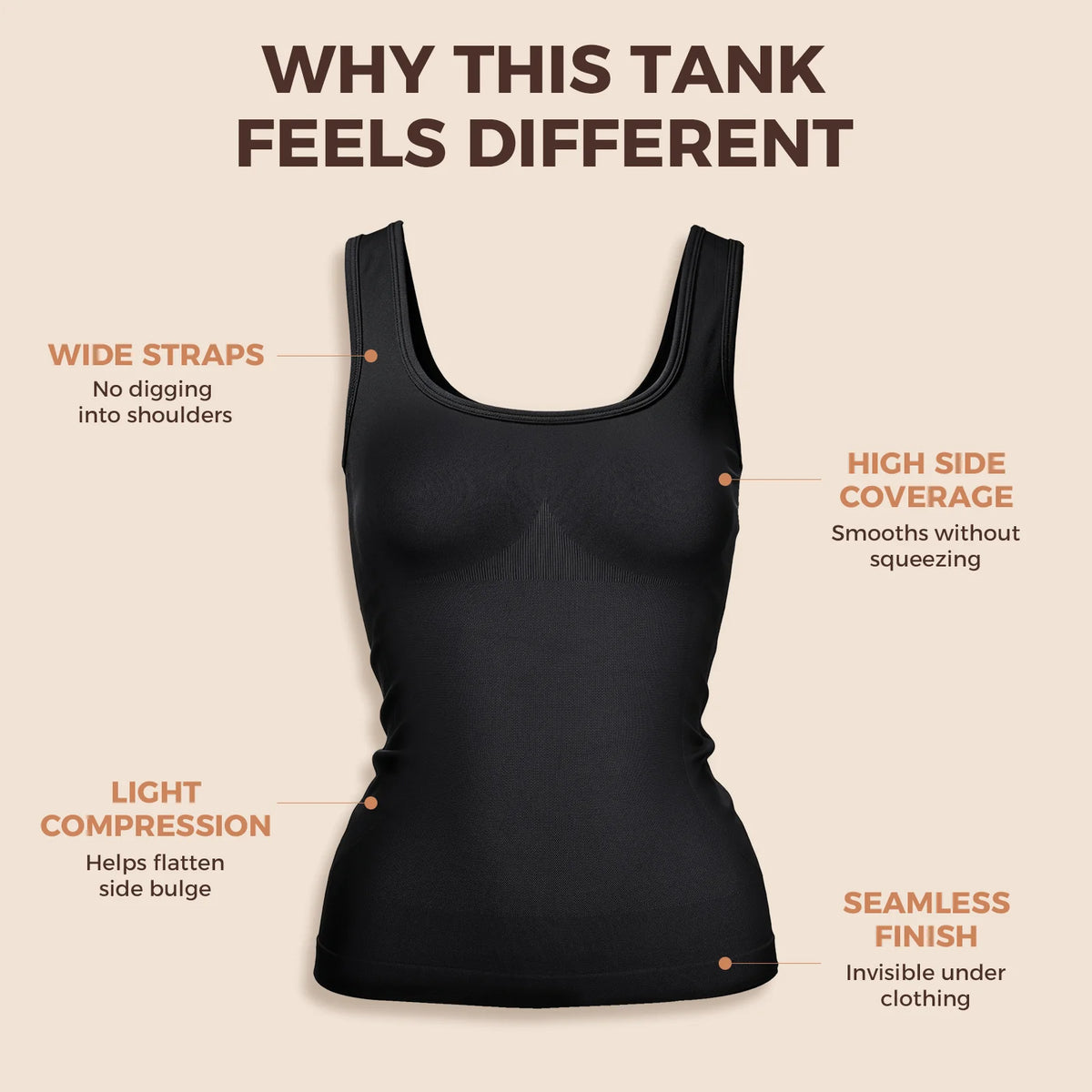 Silix Wide-Strap Tummy Control Shaping Tank