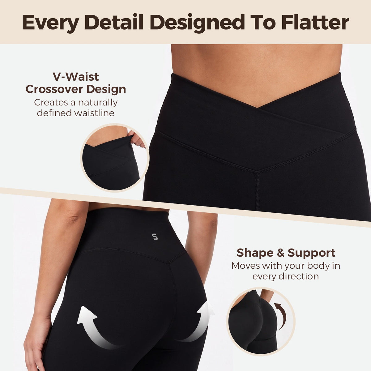 Silix BareCurve V-Waist Legging | Buttery Soft Sculpting Fit