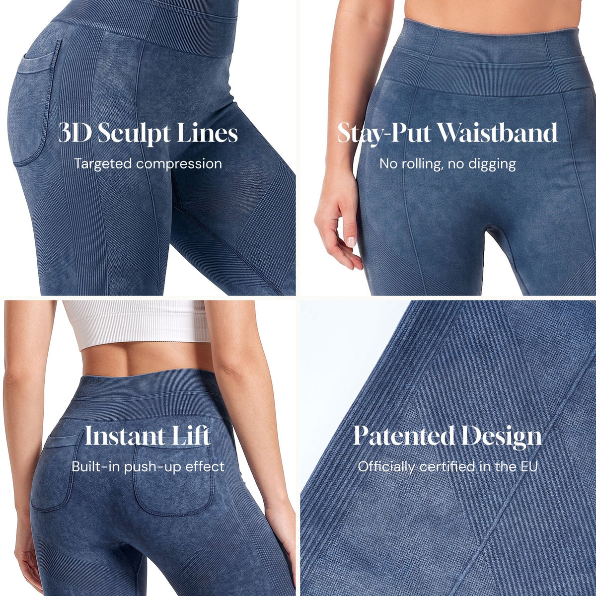 Silix™  3D-Textured Ankle-Length Leggings
