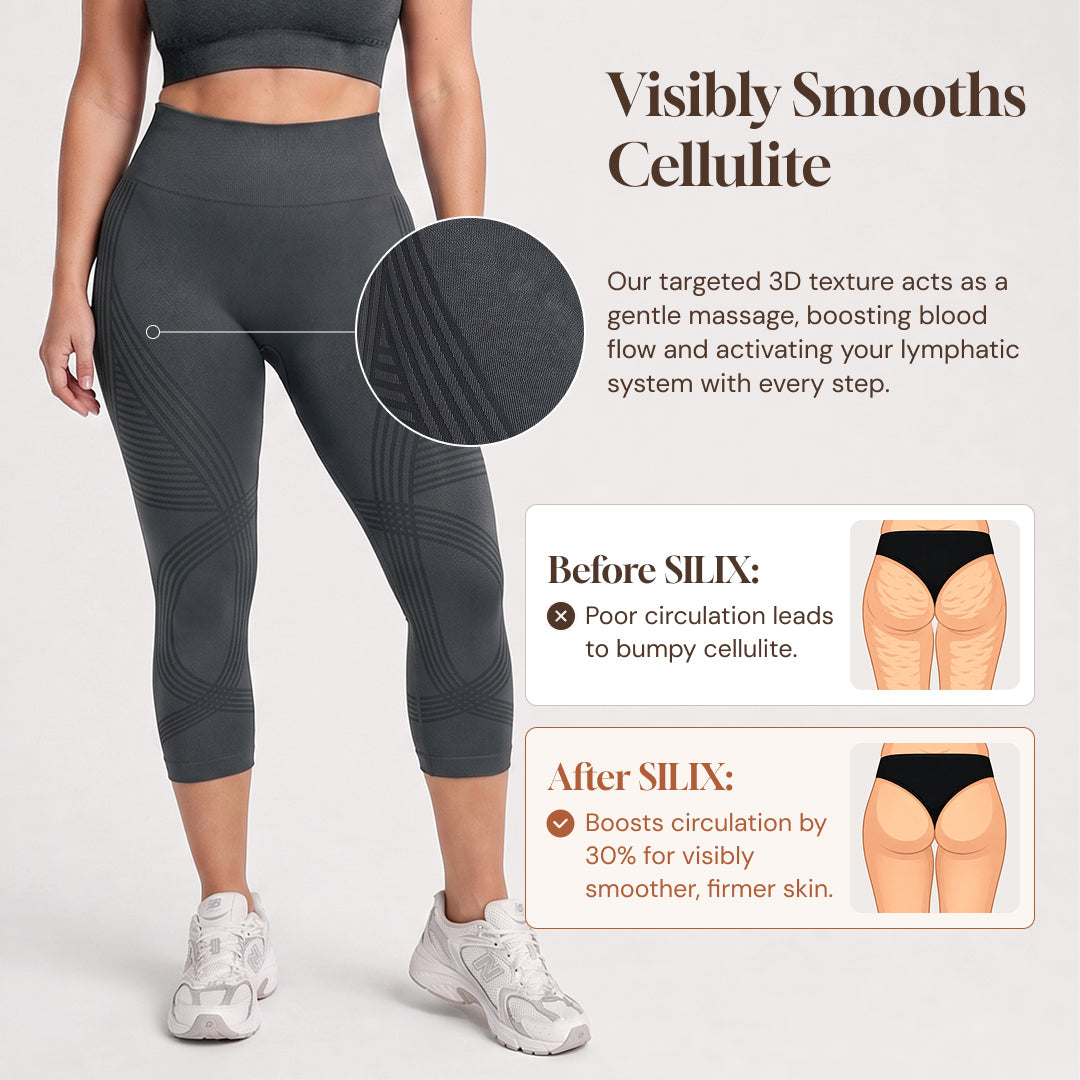Silix™ Ribbed Squat-Proof Capri Leggings