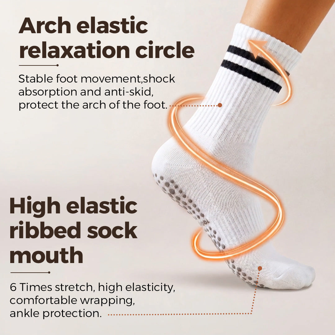 Silix™ Standard Grip Socks - （3pcs）Grip harder. Stretch easier. Feel grounded.