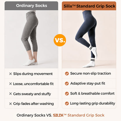 Silix™ Standard Grip Socks - （3pcs）Grip harder. Stretch easier. Feel grounded.