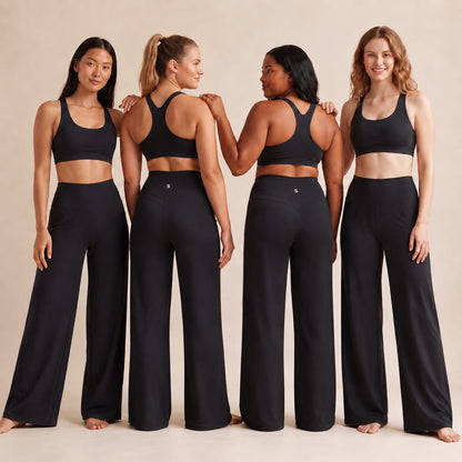 Silix™ High-Waisted Tummy-Control Wide-Leg Leggings