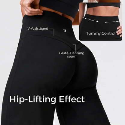 Silix™ High-Waisted Tummy-Control Wide-Leg Leggings