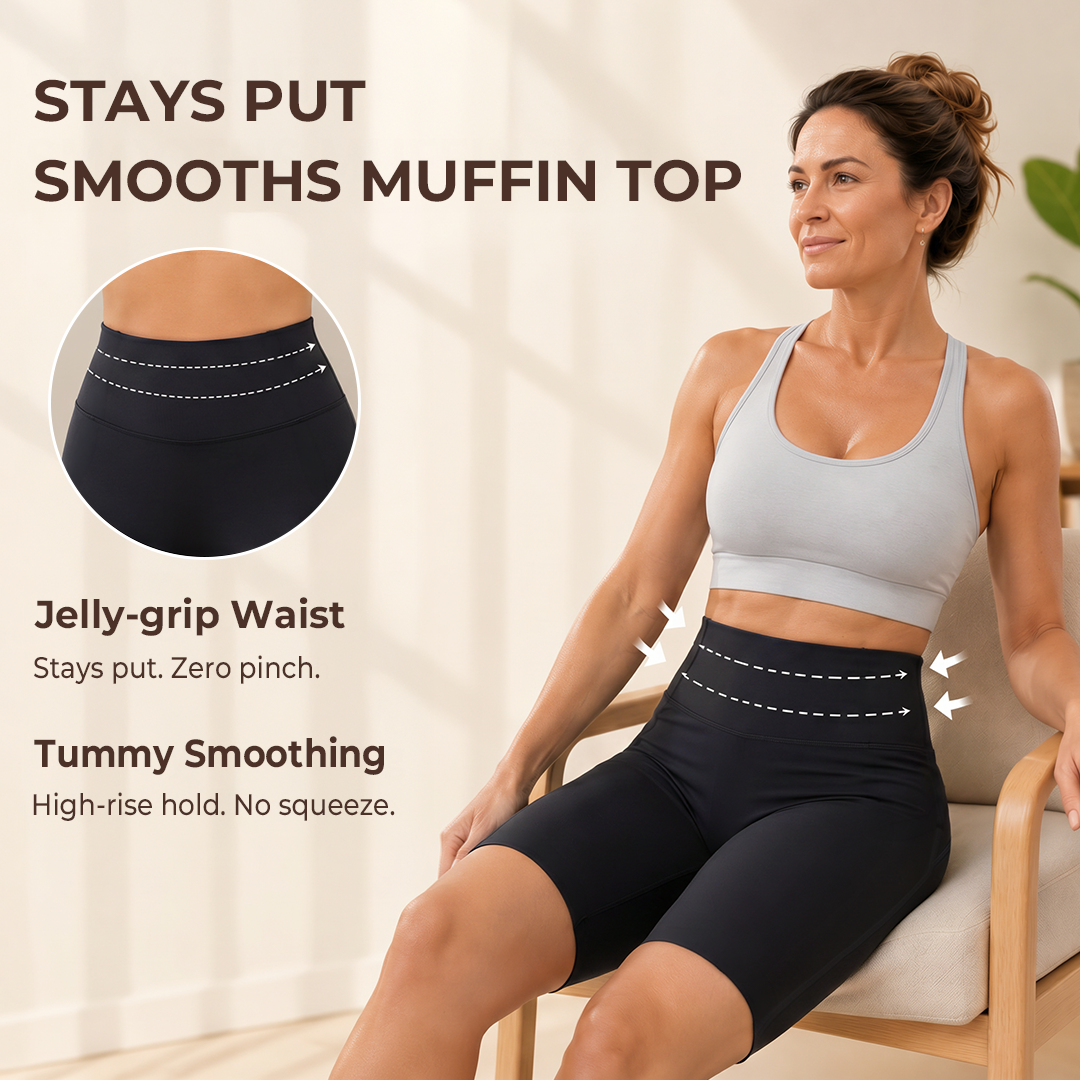 Silix "No-Squeeze" Jelly-Grip 5" Sculpting Shorts (Tummy Smoothing & Anti-Chafe)