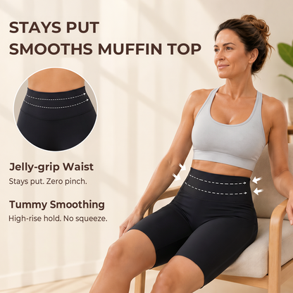 Silix "No-Squeeze" Jelly-Grip 5" Sculpting Shorts (Tummy Smoothing & Anti-Chafe)
