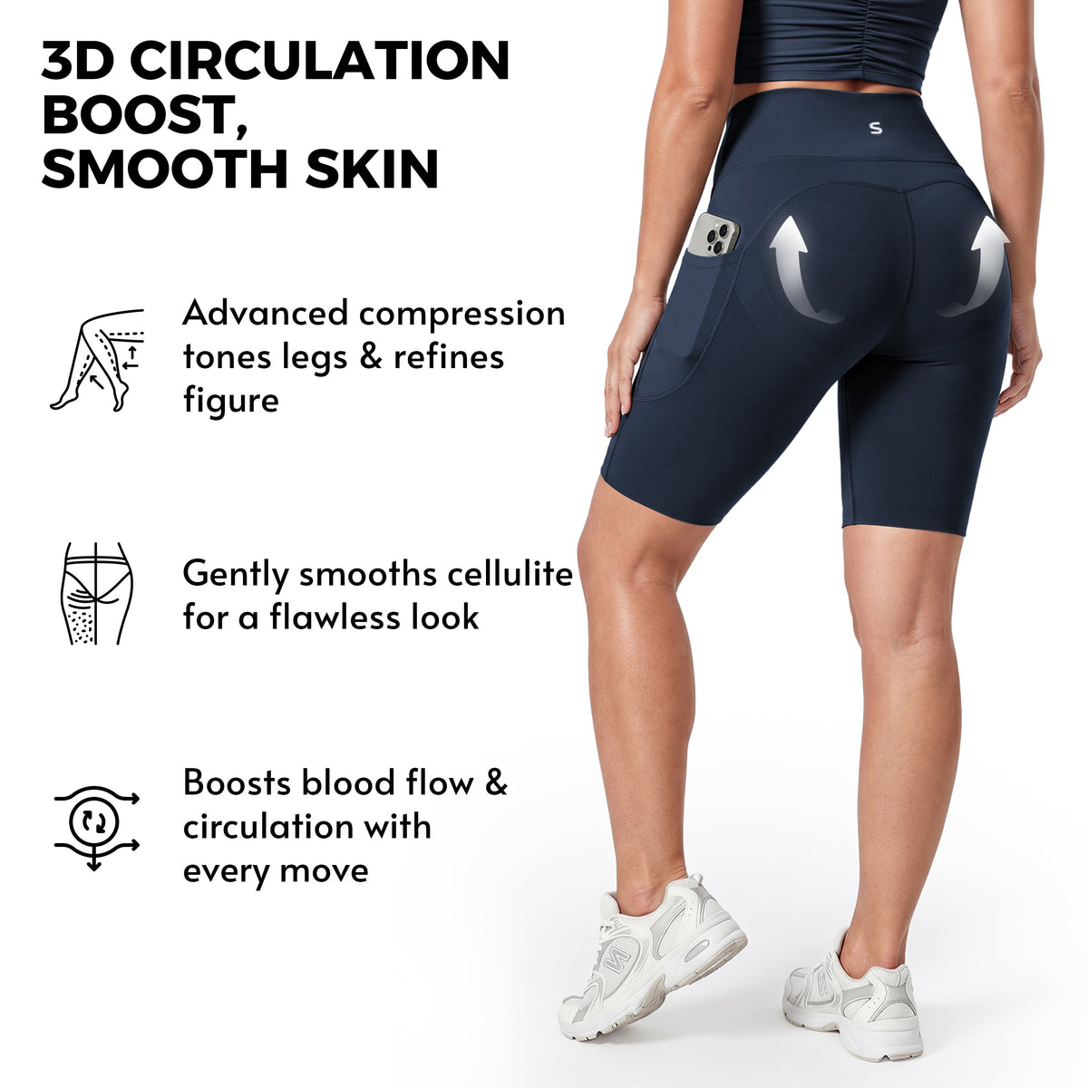 Silix™ Pocket Anti-Cellulite Sculpting Short Leggings
