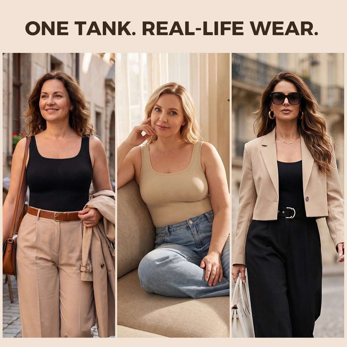 Silix Wide-Strap Tummy Control Shaping Tank