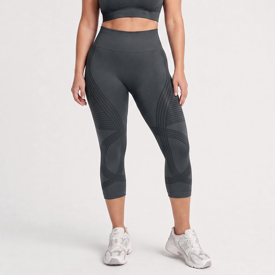 Silix™ Ribbed Squat-Proof Capri Leggings