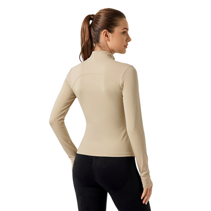 Silix™ Long Sleeve Zip-Up Fitted Yoga Jacket