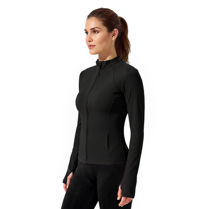 Silix™ Long Sleeve Zip-Up Fitted Yoga Jacket