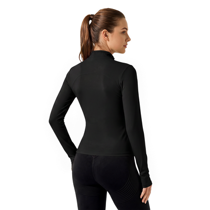 Silix™ Long Sleeve Zip-Up Fitted Yoga Jacket