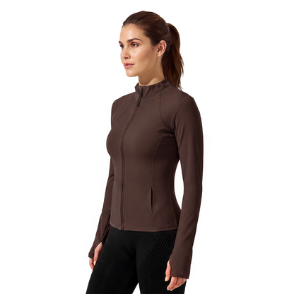 Silix™ Long Sleeve Zip-Up Fitted Yoga Jacket