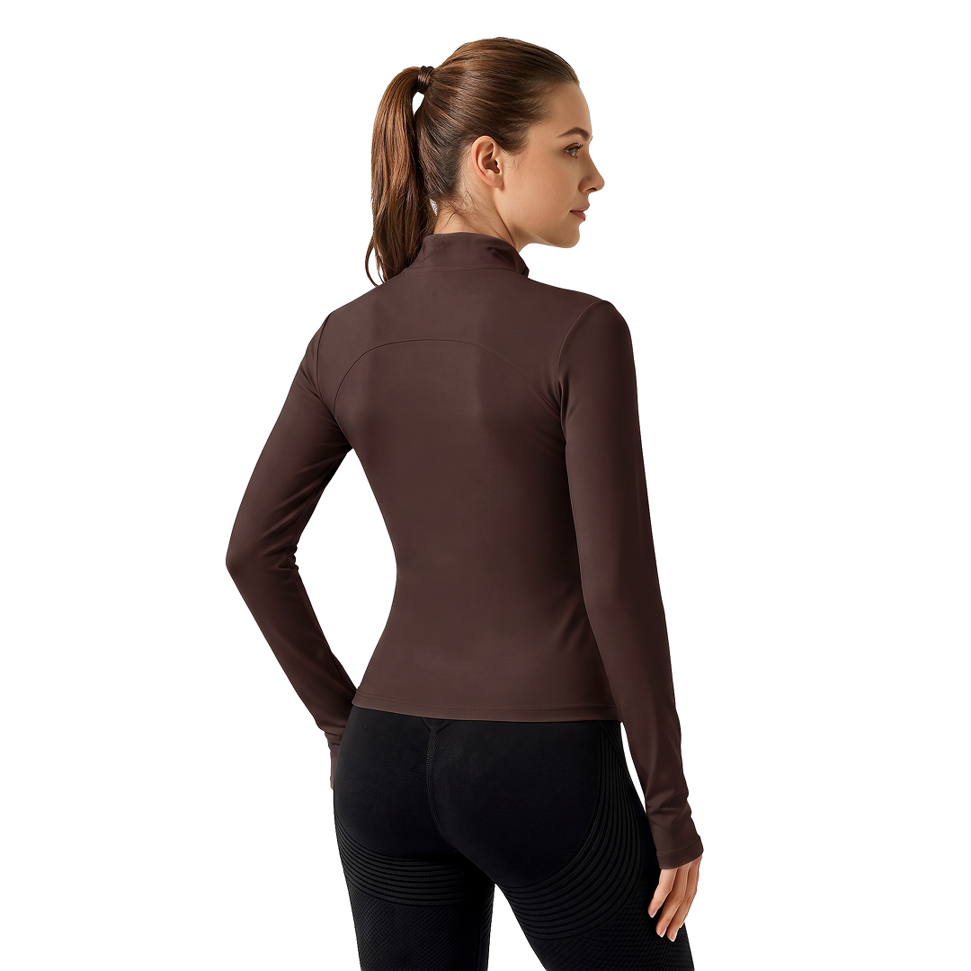 Silix™ Long Sleeve Zip-Up Fitted Yoga Jacket