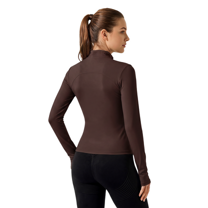 Silix™ Long Sleeve Zip-Up Fitted Yoga Jacket
